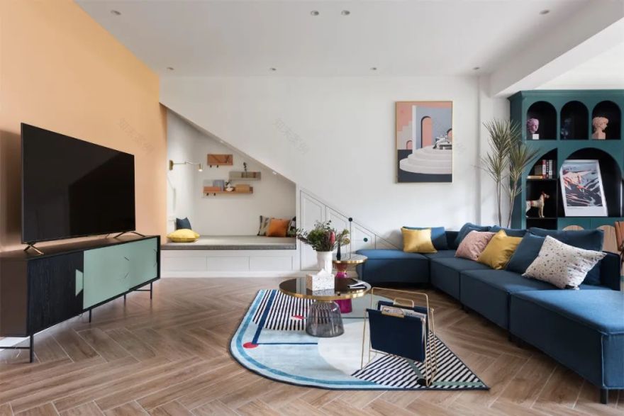 一套房改两套,全屋十几种颜色还想让客厅"裸奔" | 南也设计-18