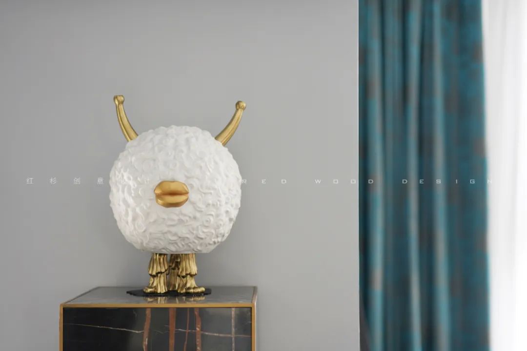 红杉创意设计 | 西安 360㎡现代家居，巧妙融合多种文化元素-48