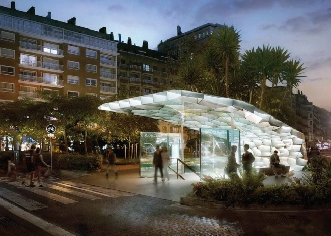 西班牙圣塞瓦斯蒂安典型地铁站入口设计丨Morphosis,Snøhetta-12