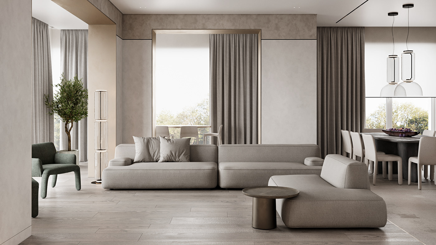 浅灰色系公寓 干净 舒适 大方-1