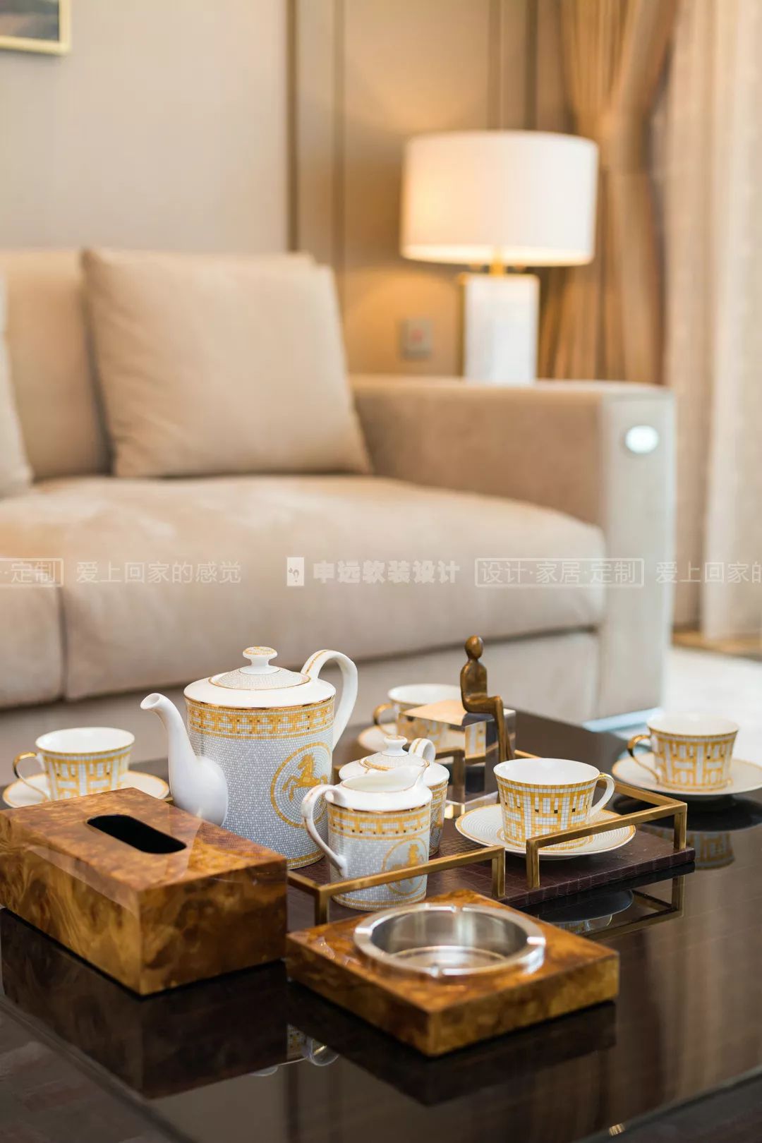 【申远软装百套实景案例】大宁金茂府 195㎡ 现代轻奢-10