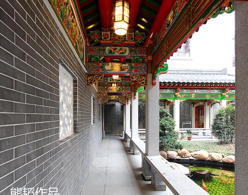 苏州园林别墅 | 实木吊灯栅格天花，打造气势磅礴之美-0