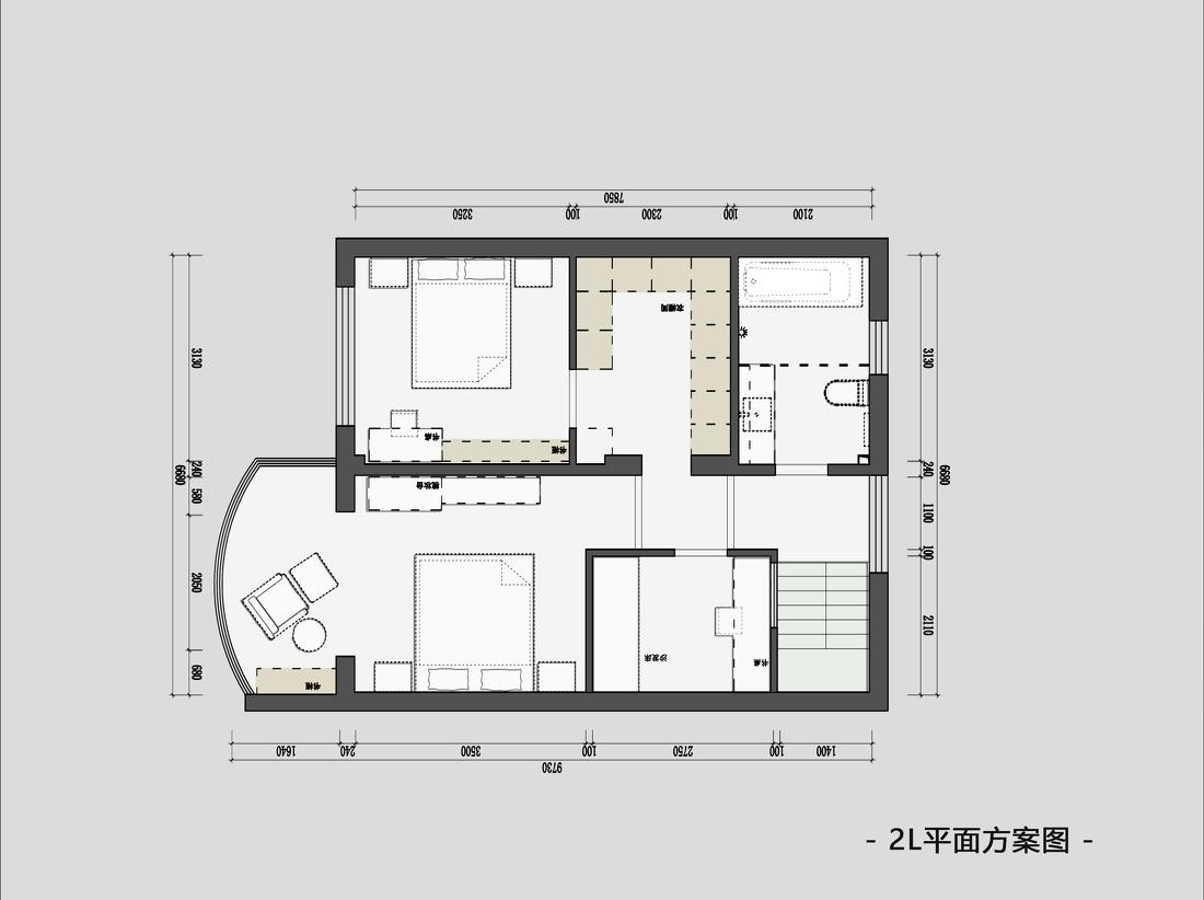 LDK 一体化原木风顶层复式设计-8