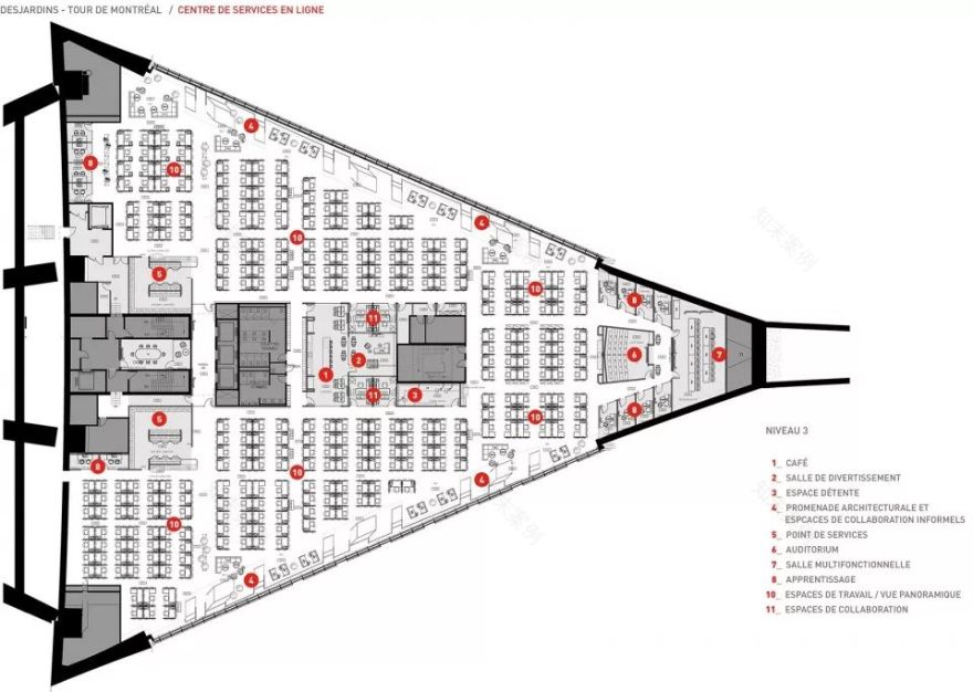 蒙特利尔塔新生,Desjardins 金融机构打造现代办公空间-73