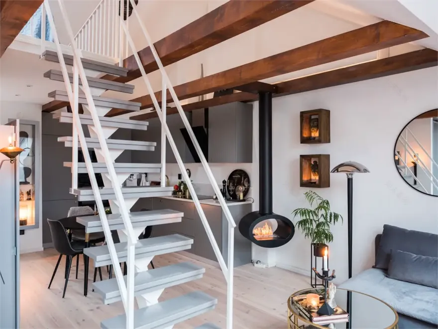 瑞典 35m²小复式,空间设计典范-4