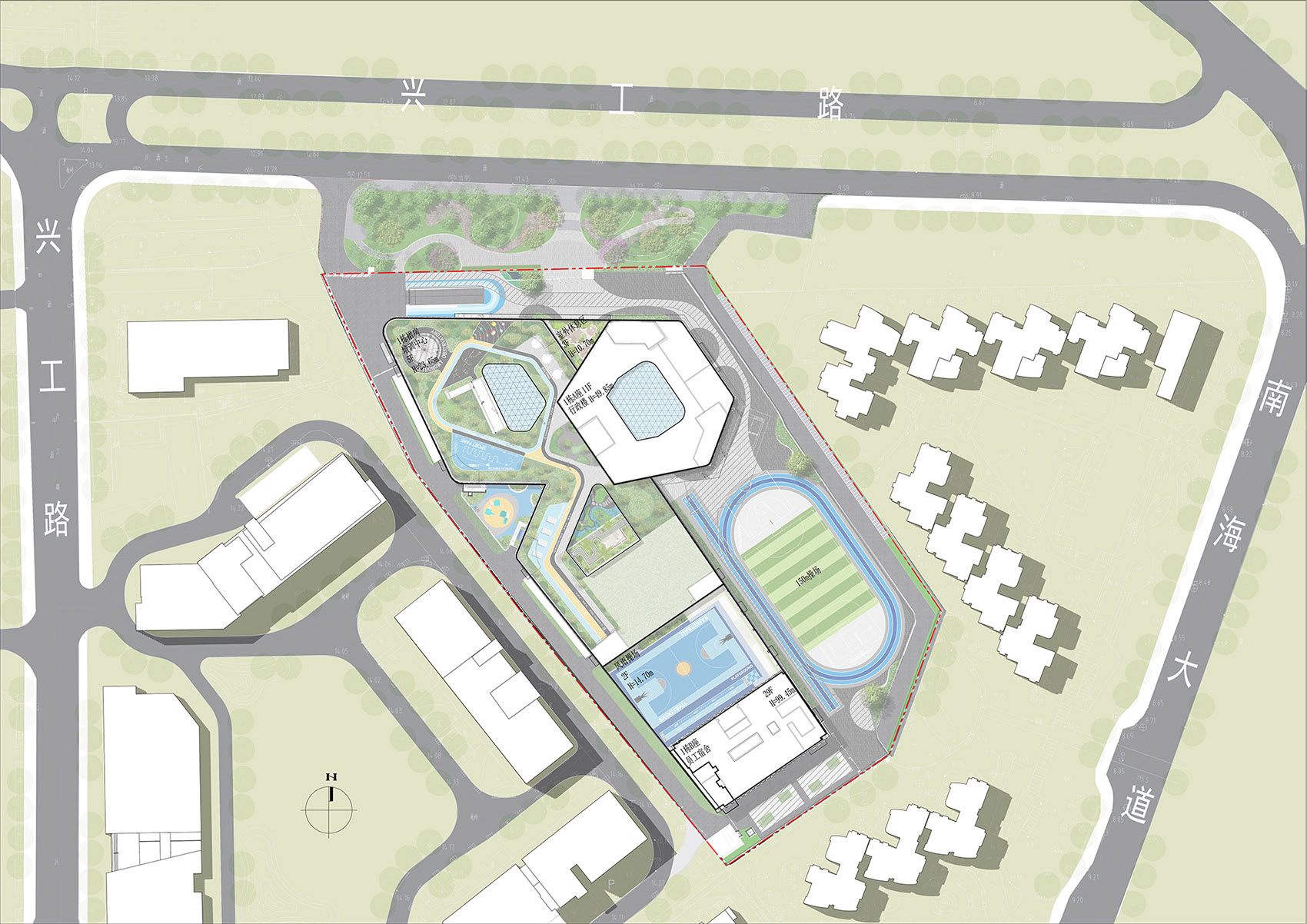 深圳贝赛思国际学校全国总部旗舰校区丨中国深圳丨筑博设计  联合公设等多家公司（见文本详细列举）-77