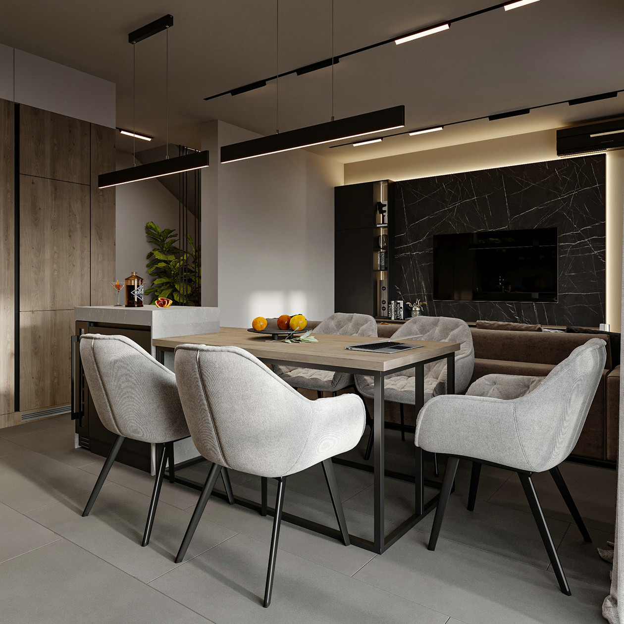 暖棕色系公寓设计-6