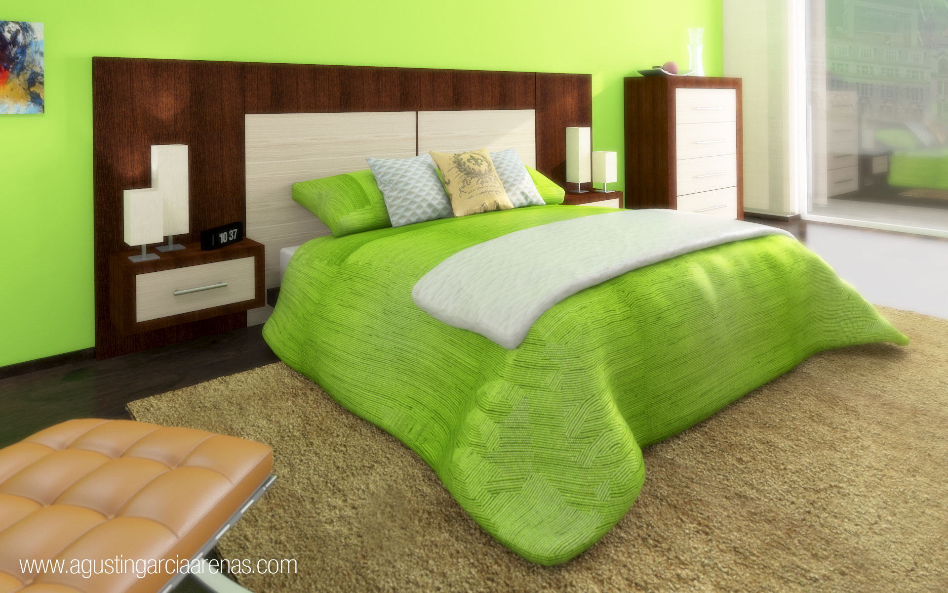 卧室,浴室,厨房装修渲染项目丨西班牙马拉加-0