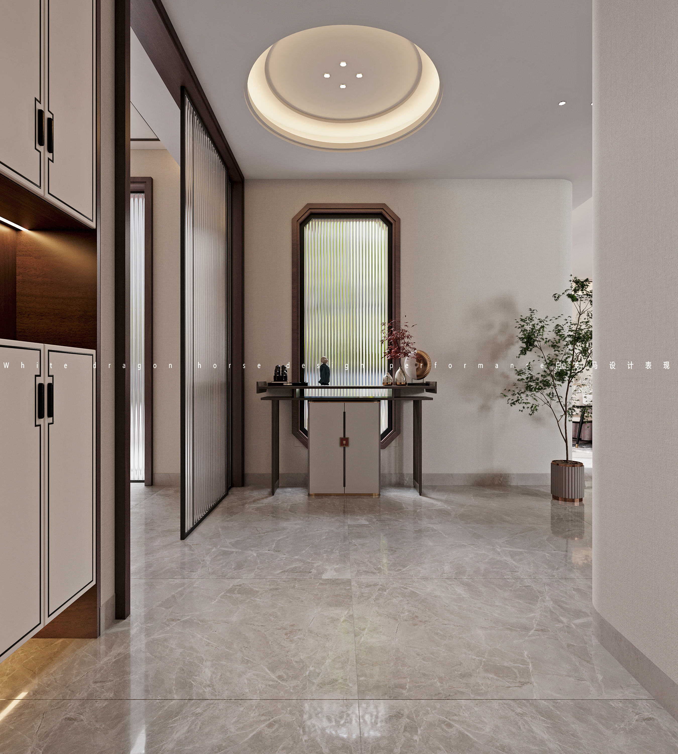 新中式别墅——白龙马效果图-9