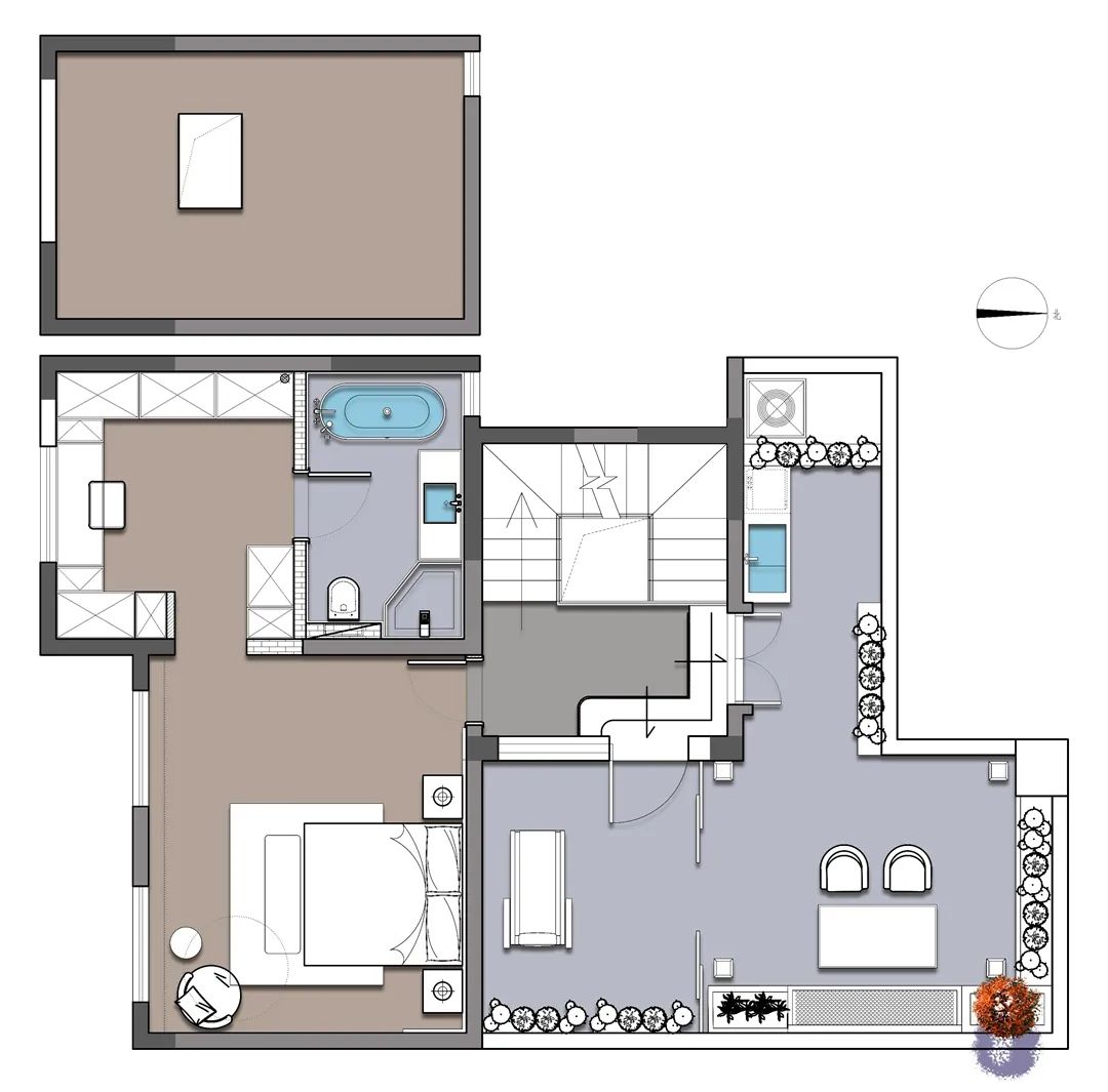 河与墅上叠新中式设计丨青马别墅空间设计-42