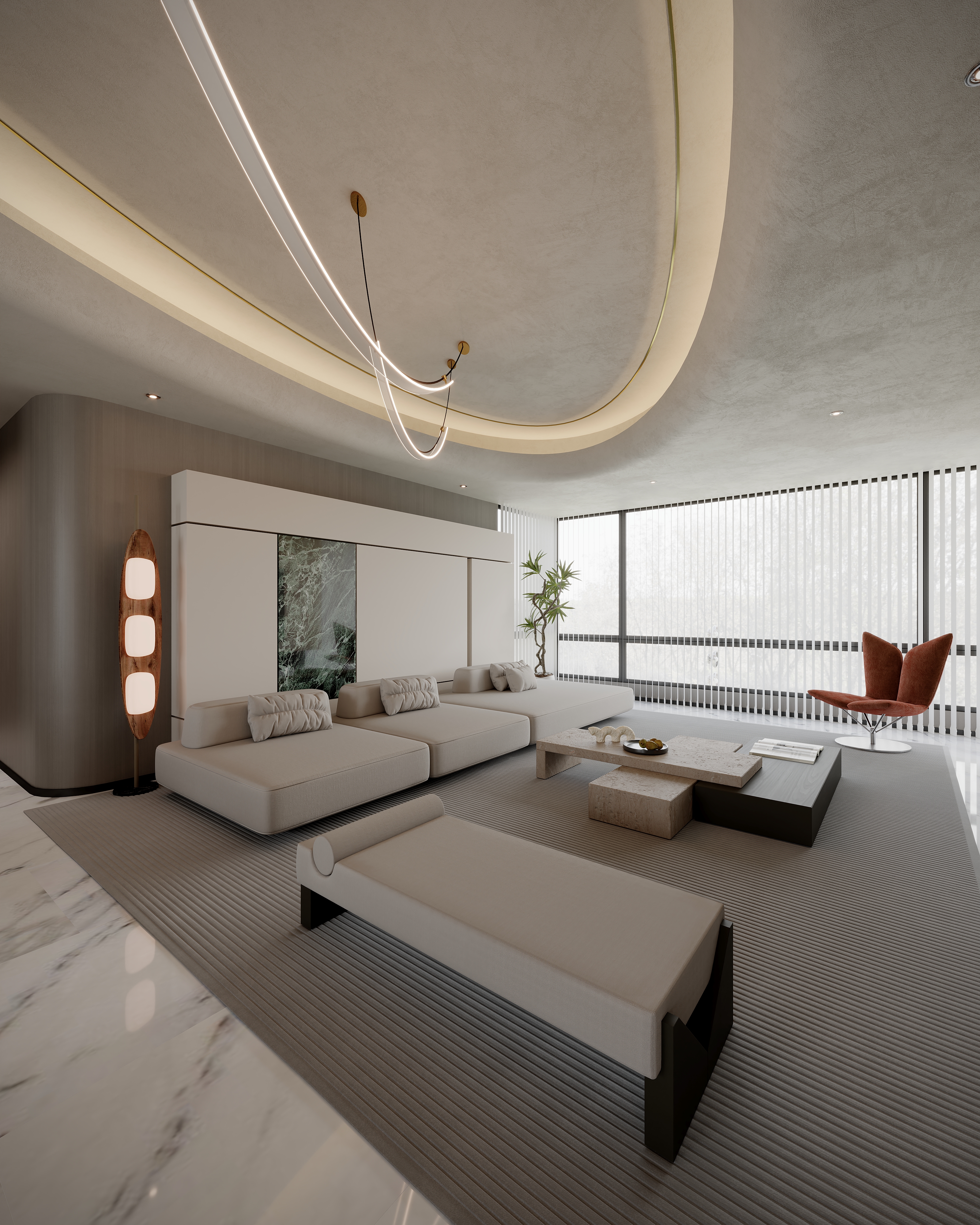 现代家装渲染  鹏大空间丨鹏大空间表现团队-14