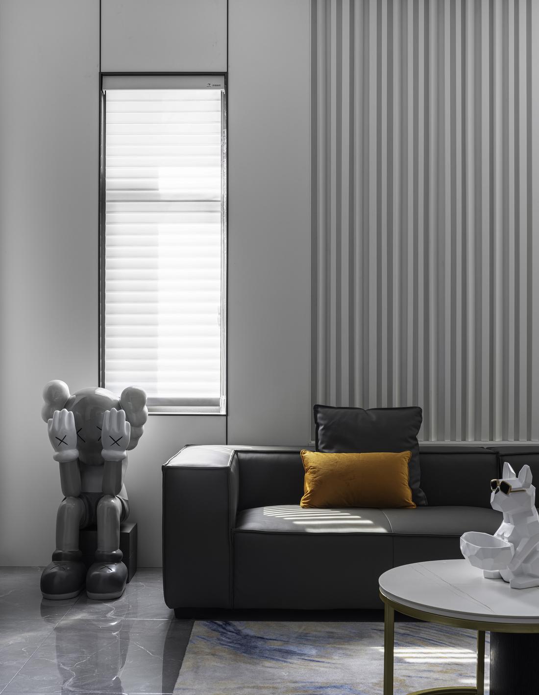 黑白灰的现代气质 · 西厨区与休闲区的完美融合-9