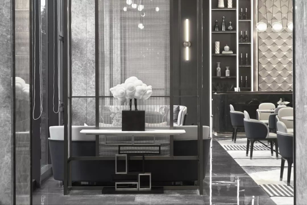 《云水谣》现代轻奢售楼处,融入自然元素,打造优雅空间-75