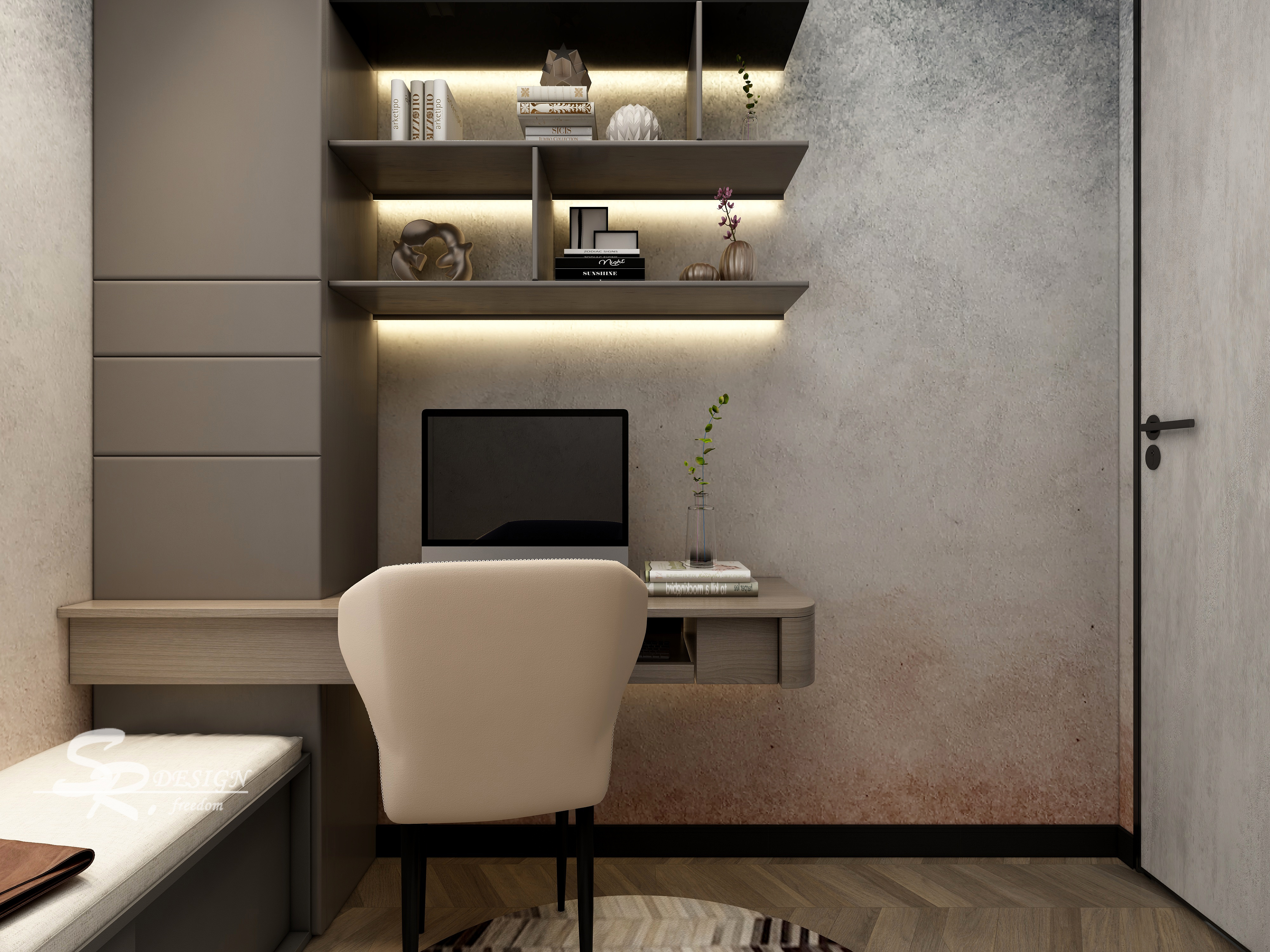 现代复古混搭风 · 96 平花繁设计样板间-27