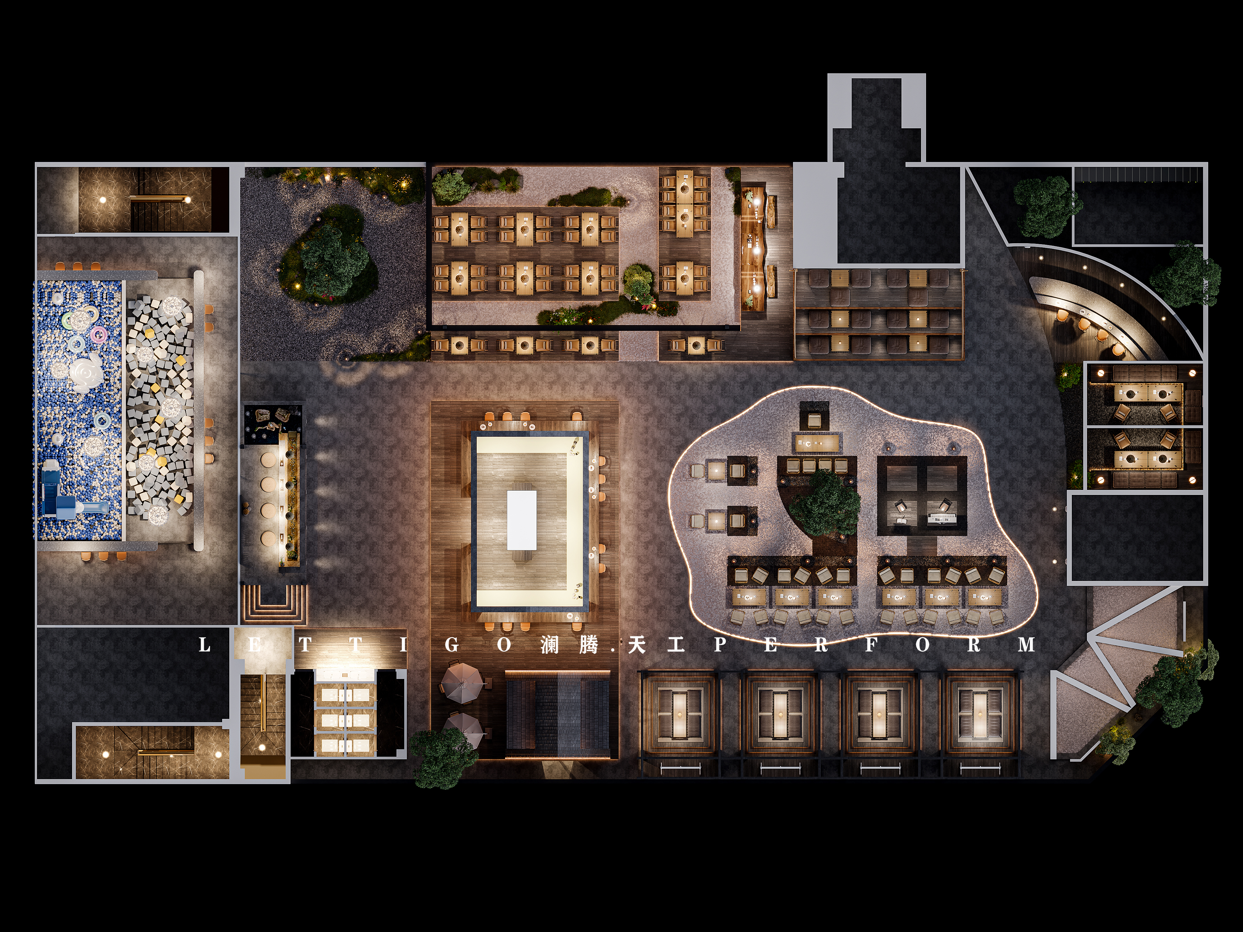 这样的露营风花园式露厅餐厅才是餐饮界的王者吧-0