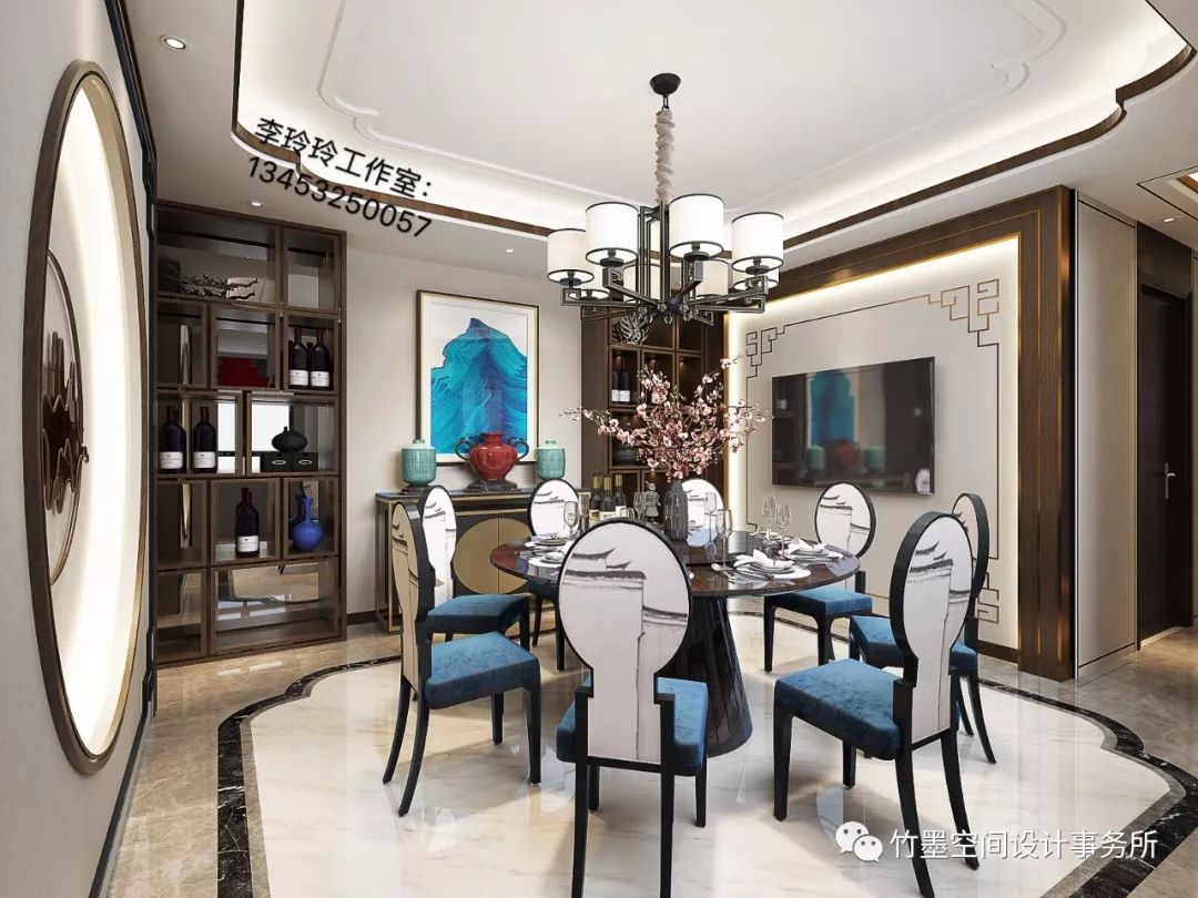 新中式竹墨空间,品味与功能的完美融合-14