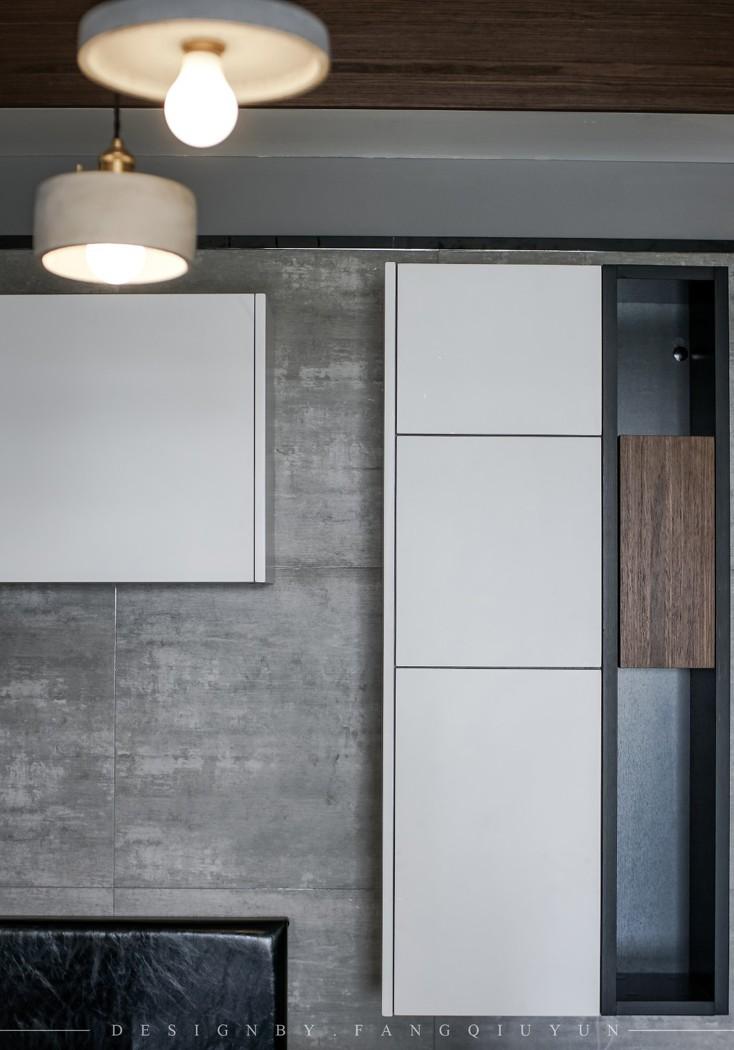 灰色调开放式家居设计,巧妙收纳空间利用-16