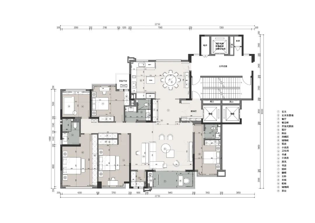 柳州中海·天钻 247m²大平层设计丨中国柳州丨CHY 陈鹤一室内设计研究院-7