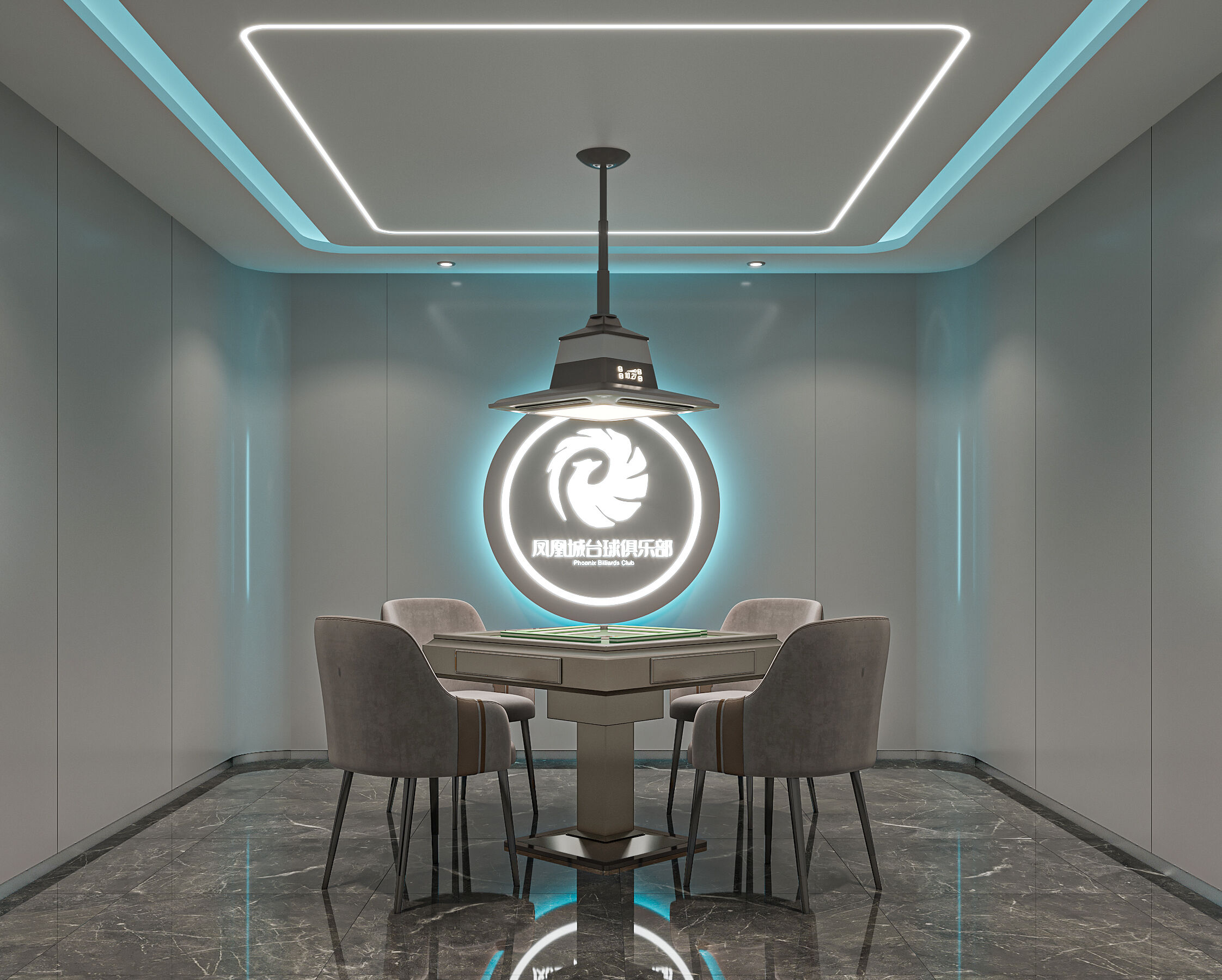 台球俱乐部·桌球馆·棋牌室设计-6