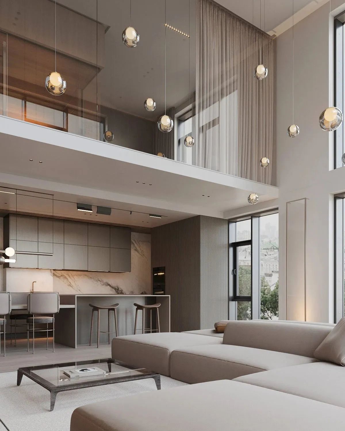 铜绿顶层公寓-3