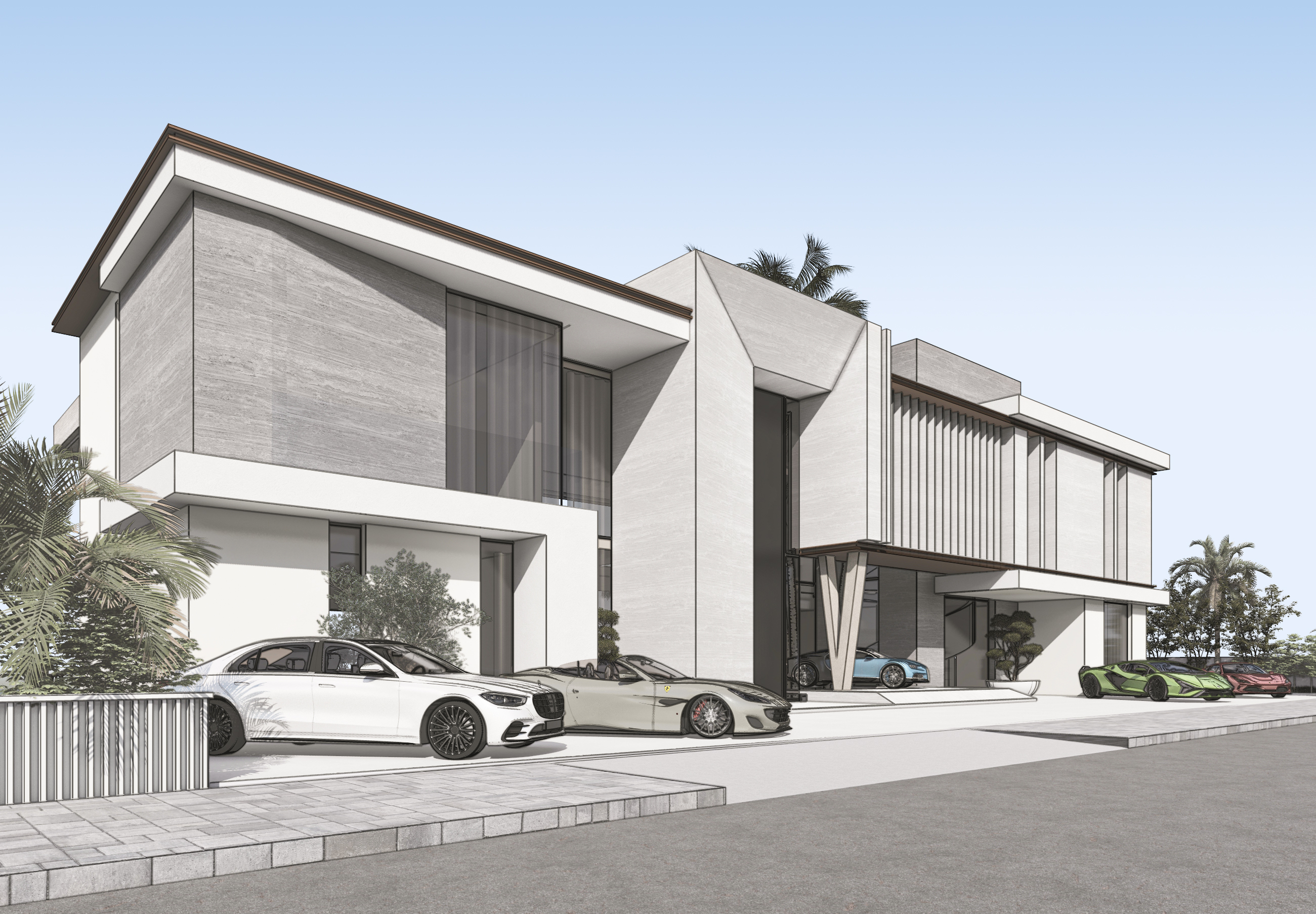 VP 别墅建筑及景观概念设计丨阿联酋迪拜丨Eleven Plus 装饰设计-10