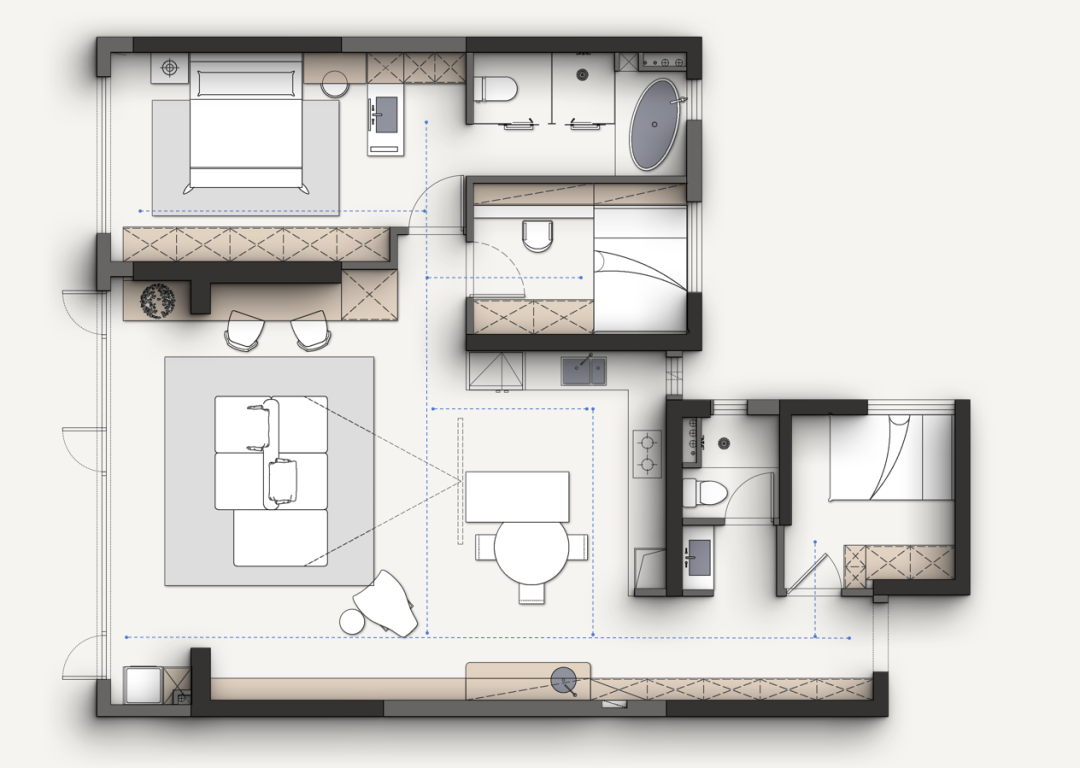 公益户型解析|本期：润府143㎡-每个空间3套方案，满足不同人群所需！-49
