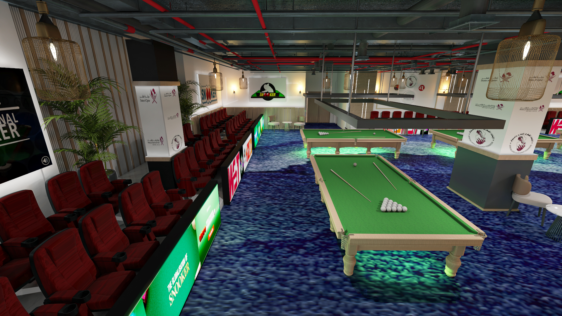 snoker Qatar etihad cooperation reception hall-13