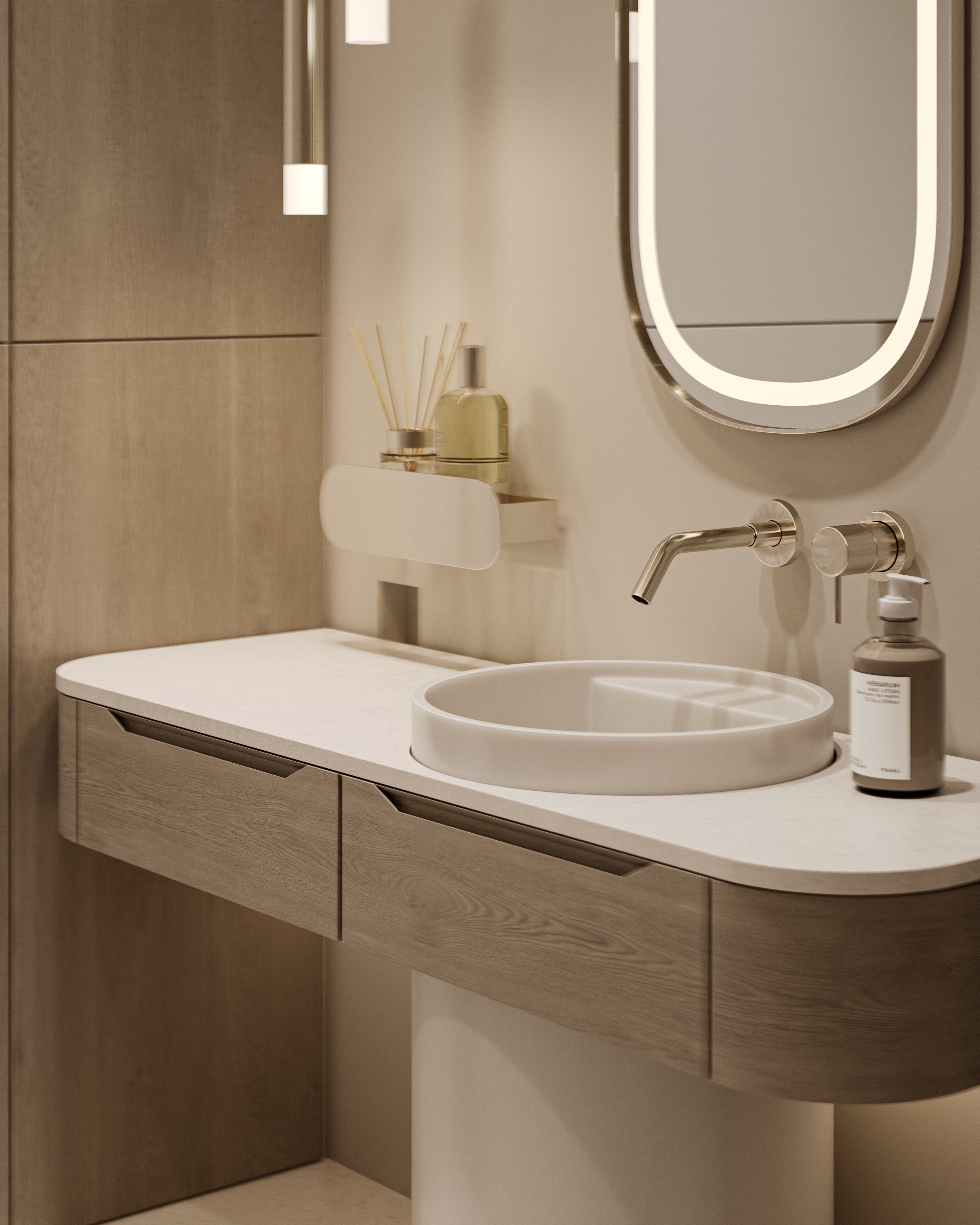 拿铁风客用卫生间丨Sher.Architects-9