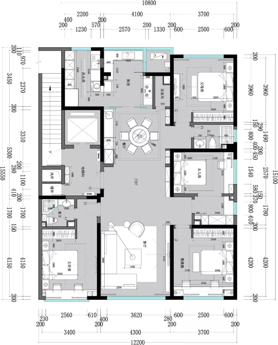 三代同堂的南北家园 | 自然舒适的现代生活空间-27