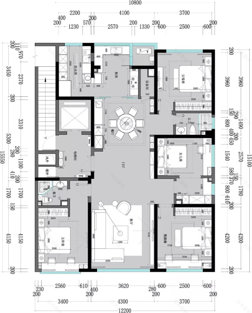 三代同堂的南北家园 | 自然舒适的现代生活空间-27