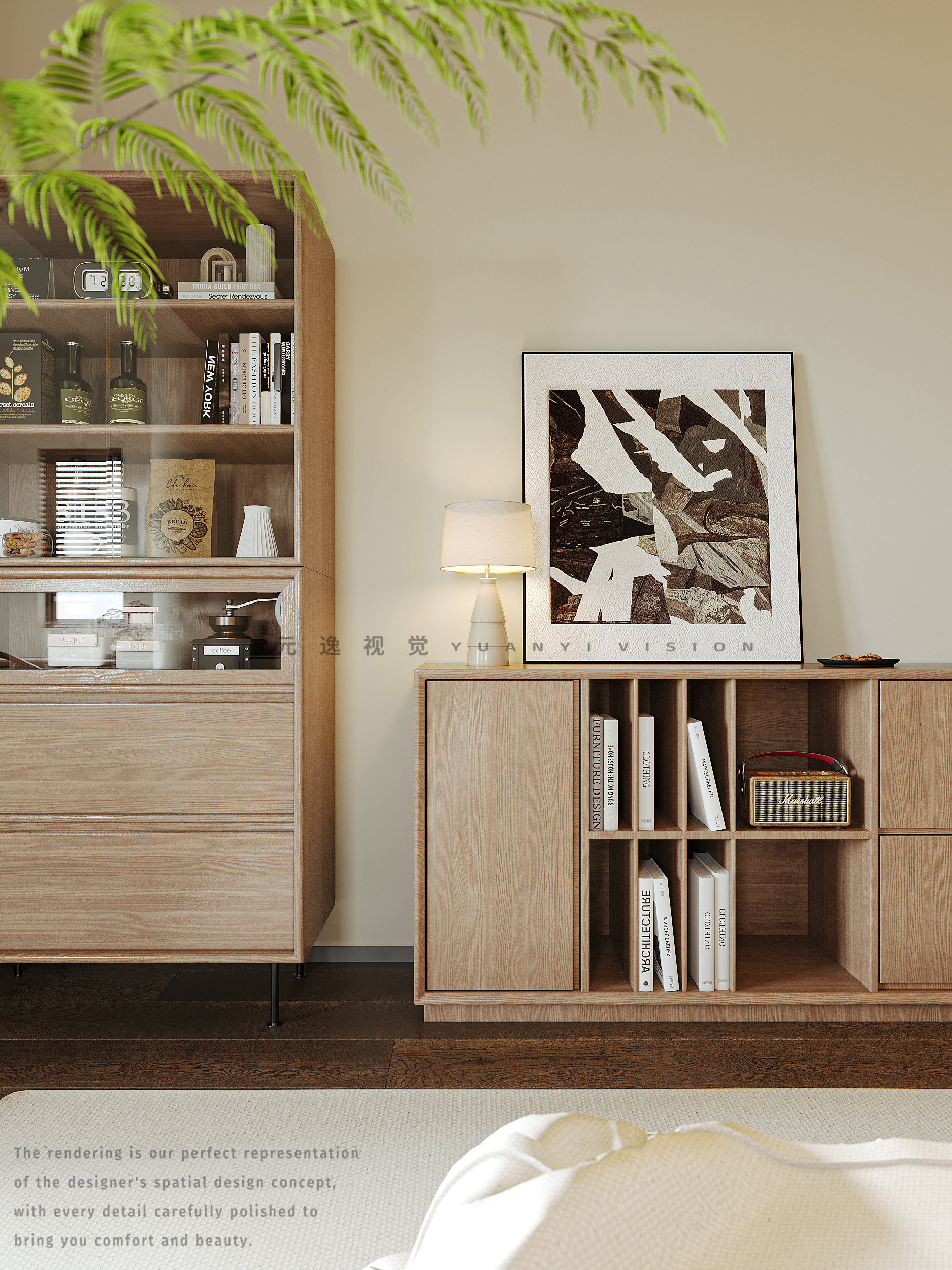 侘寂风客厅+卧室家装丨个人-12