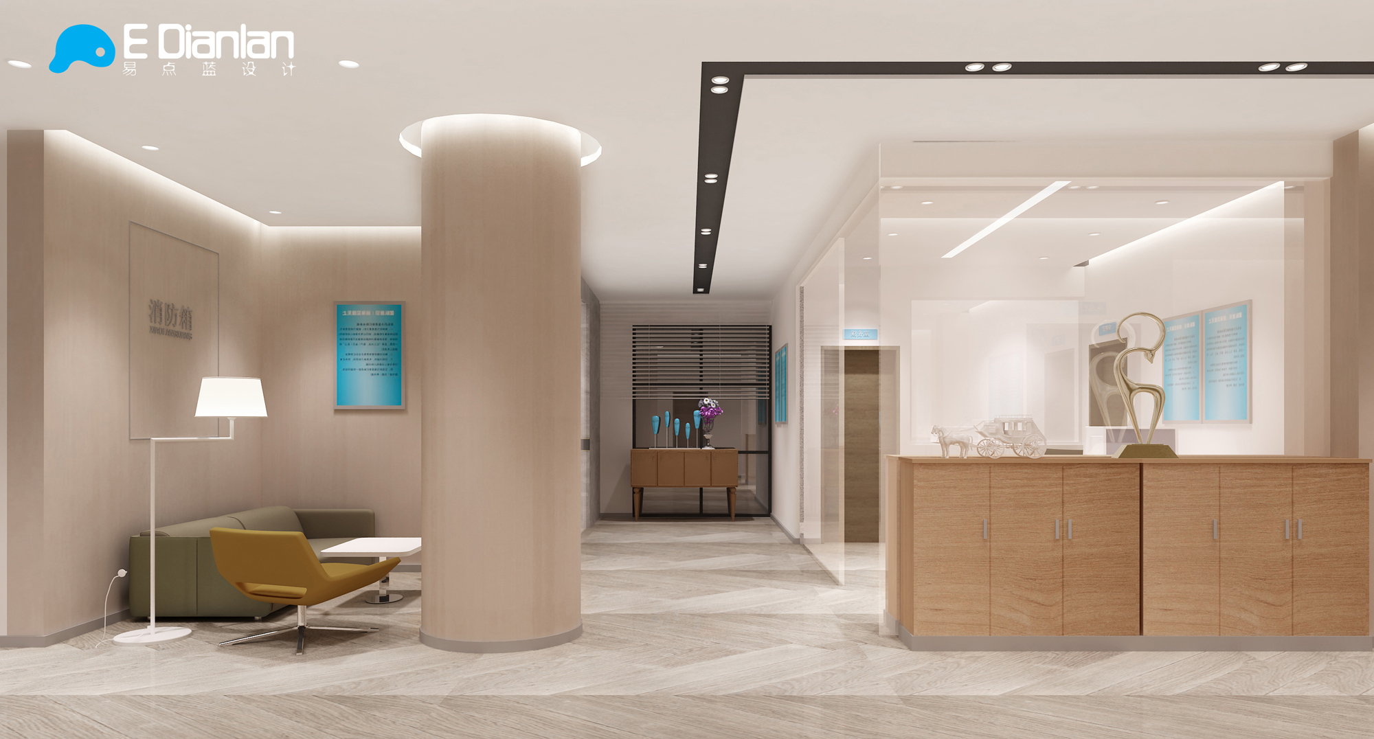 刘魏诚作品——贵州某检测中心办公设计【易点蓝E DIANLAN办公篇】-20