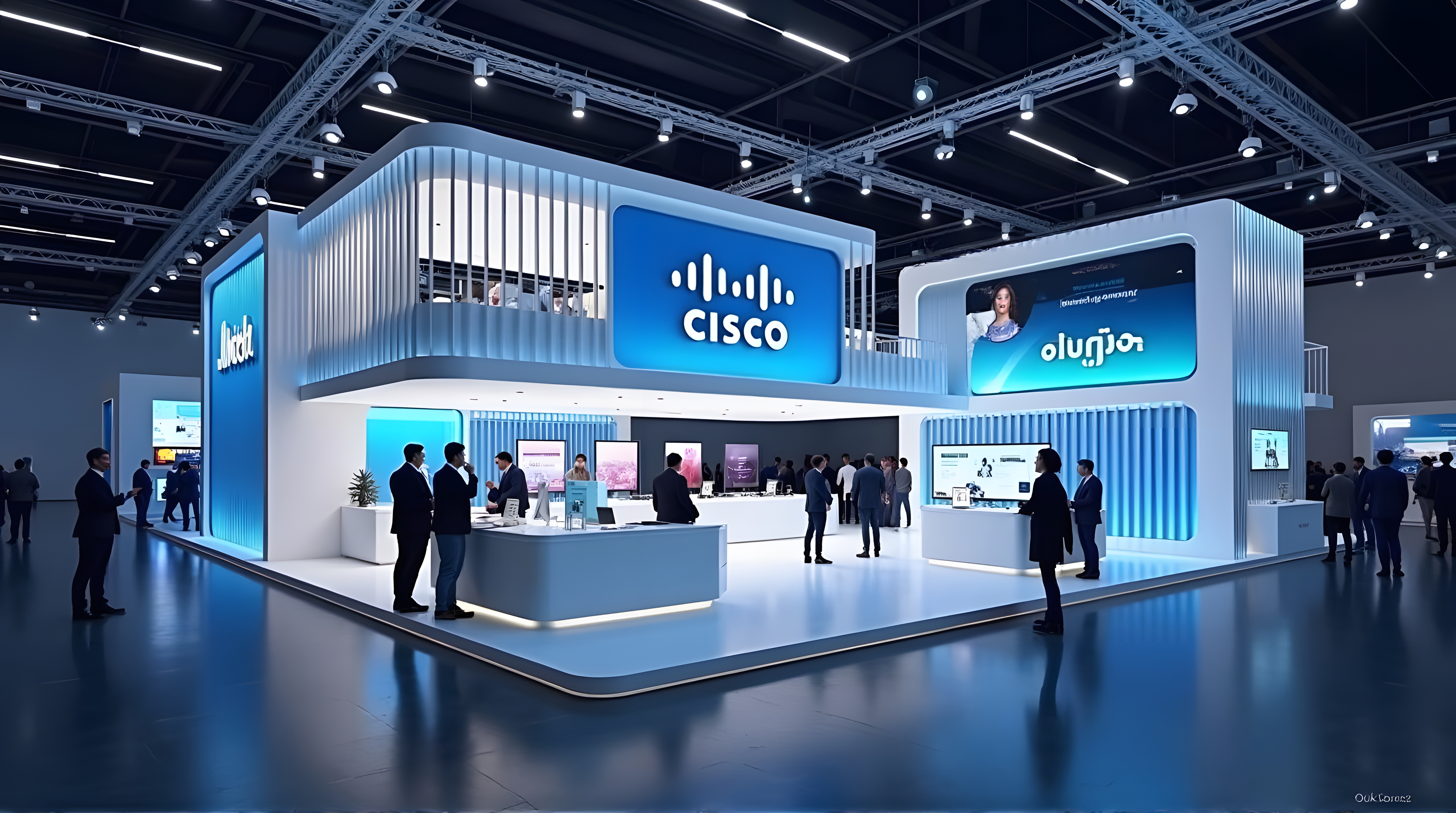 Cisco MWC booth design. Flux AI simulation generation.-6