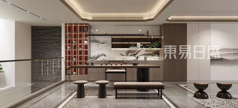 300m²新中式叠墅装修，大隐于世的东方美学-13