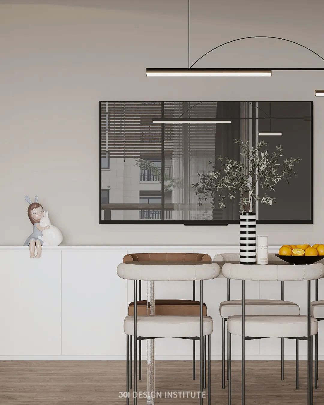 广州天河区 169㎡现代简约奶油色家居设计丨中国广州丨301 设计研究所-28