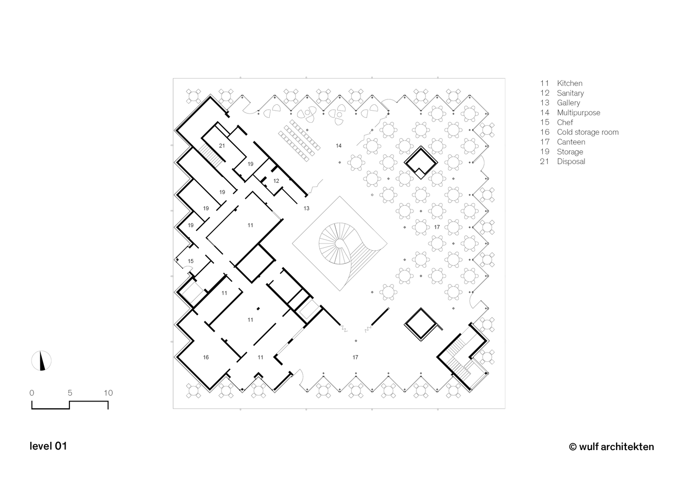 德国达姆施塔特职业学校中心北食堂与媒体中心丨wulf architekten-35