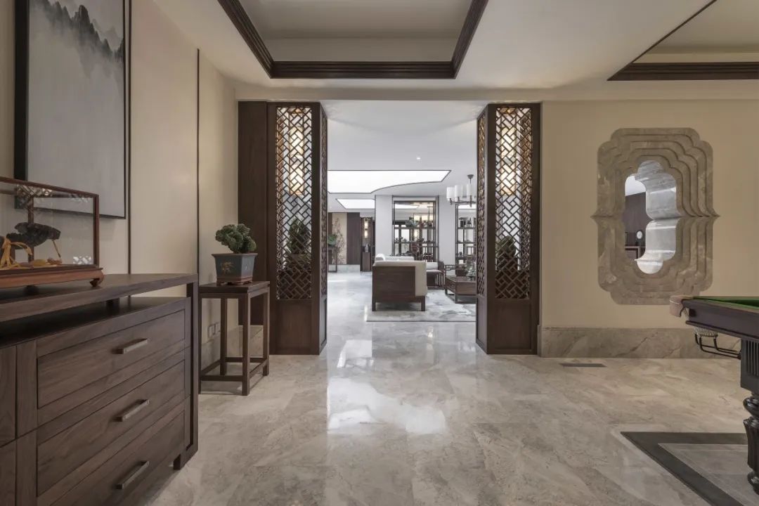 别墅非家装丨1100平方新中式，闲雅宁静的意蕴美-33