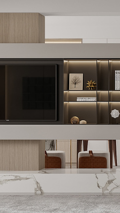 金茂府200m²现代风装修，畅享家居温暖-17