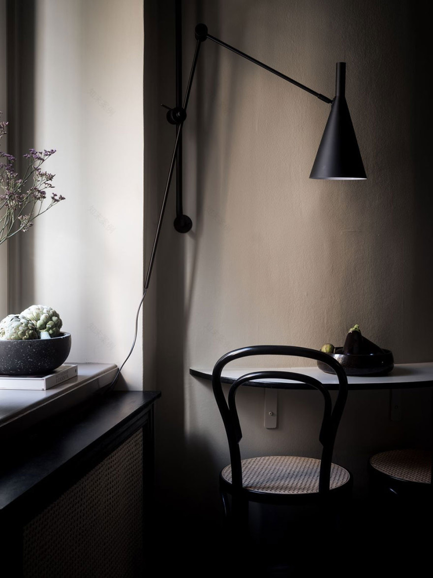 北欧风格粉色天花板公寓设计-19