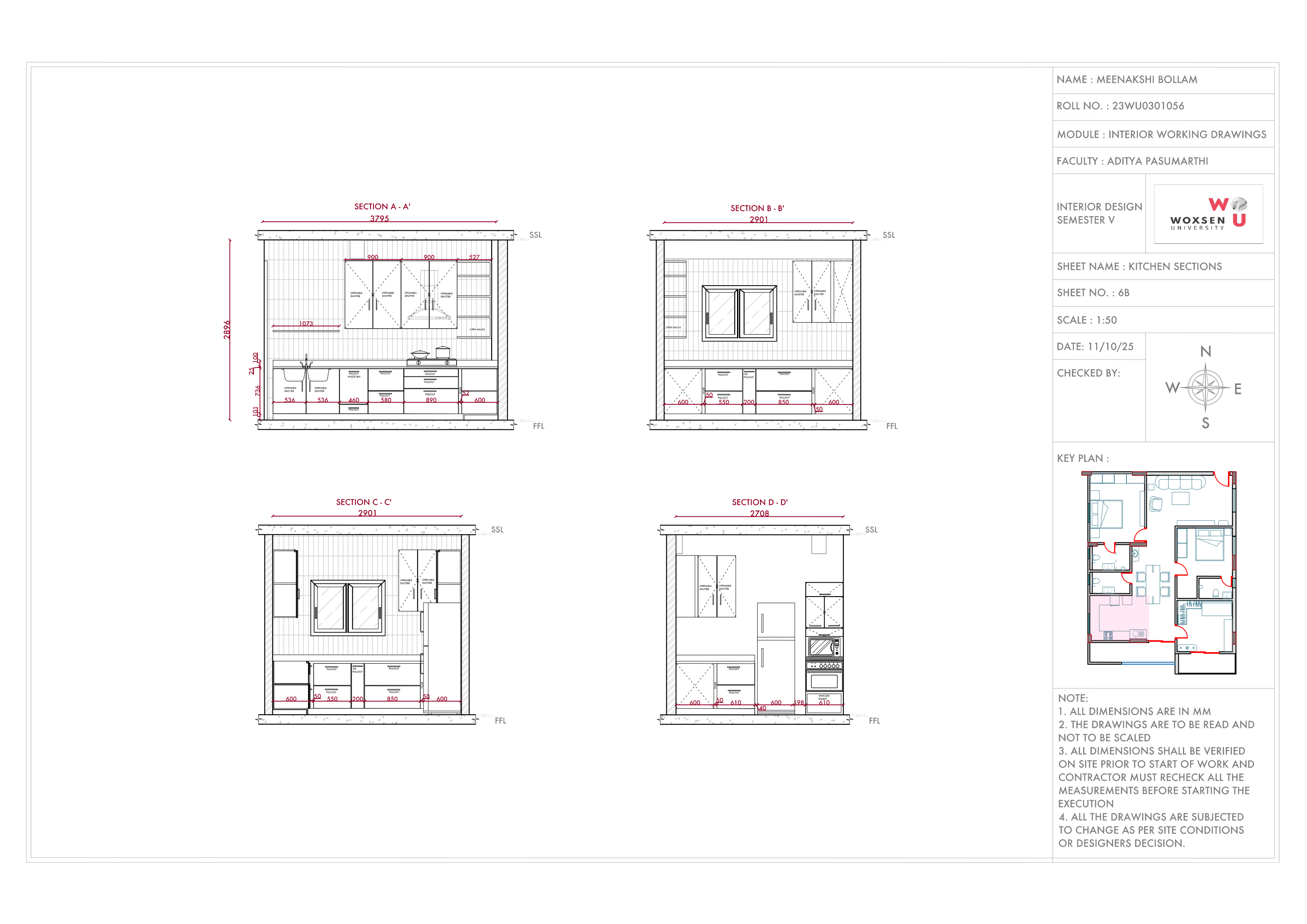 Interior Working Drawings - 2BHK Home-27