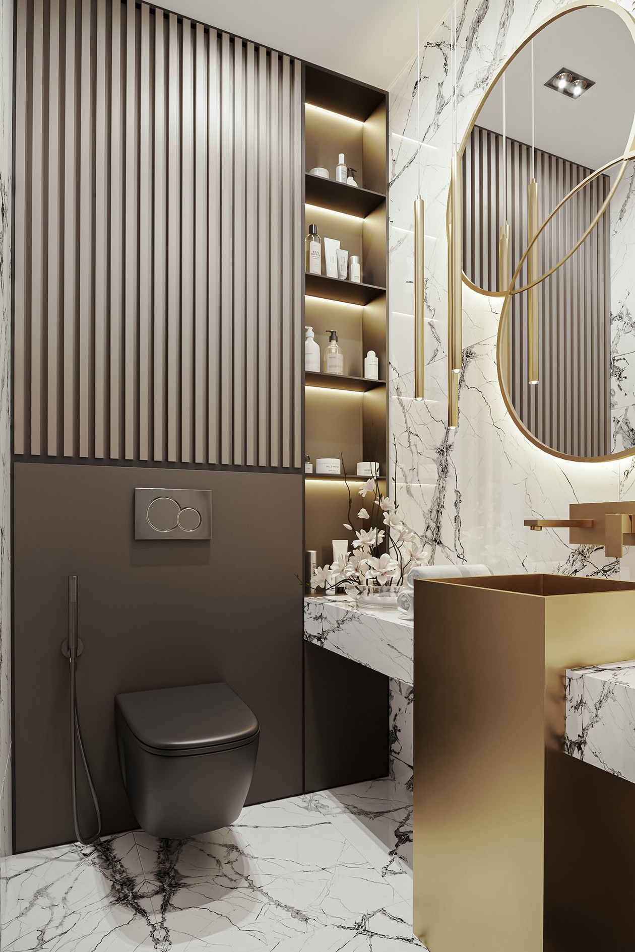 100㎡棕色系公寓 醇厚而温暖 沉稳而时尚-18