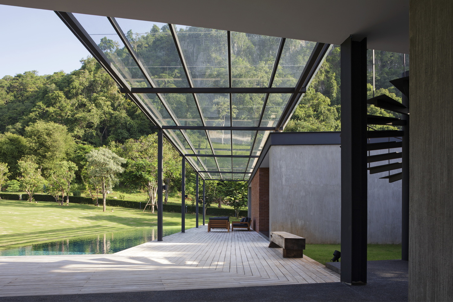 泰国 Khaoyai 度假屋，与自然共生的绿色家园-38