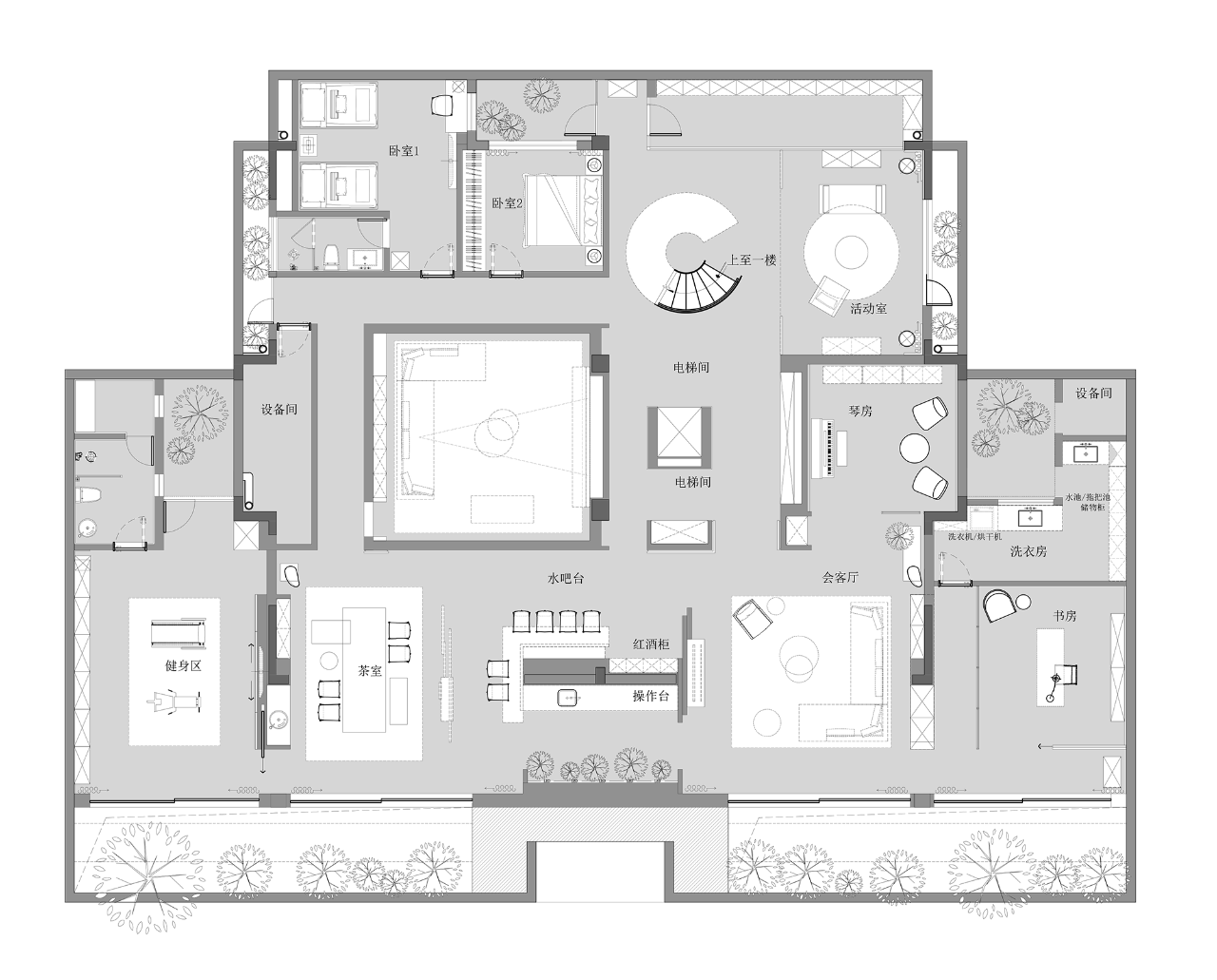 1500㎡现代独栋别墅，诗与多元艺术美学-67