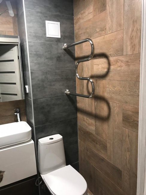 男士自制仿石木风格卫生间-14