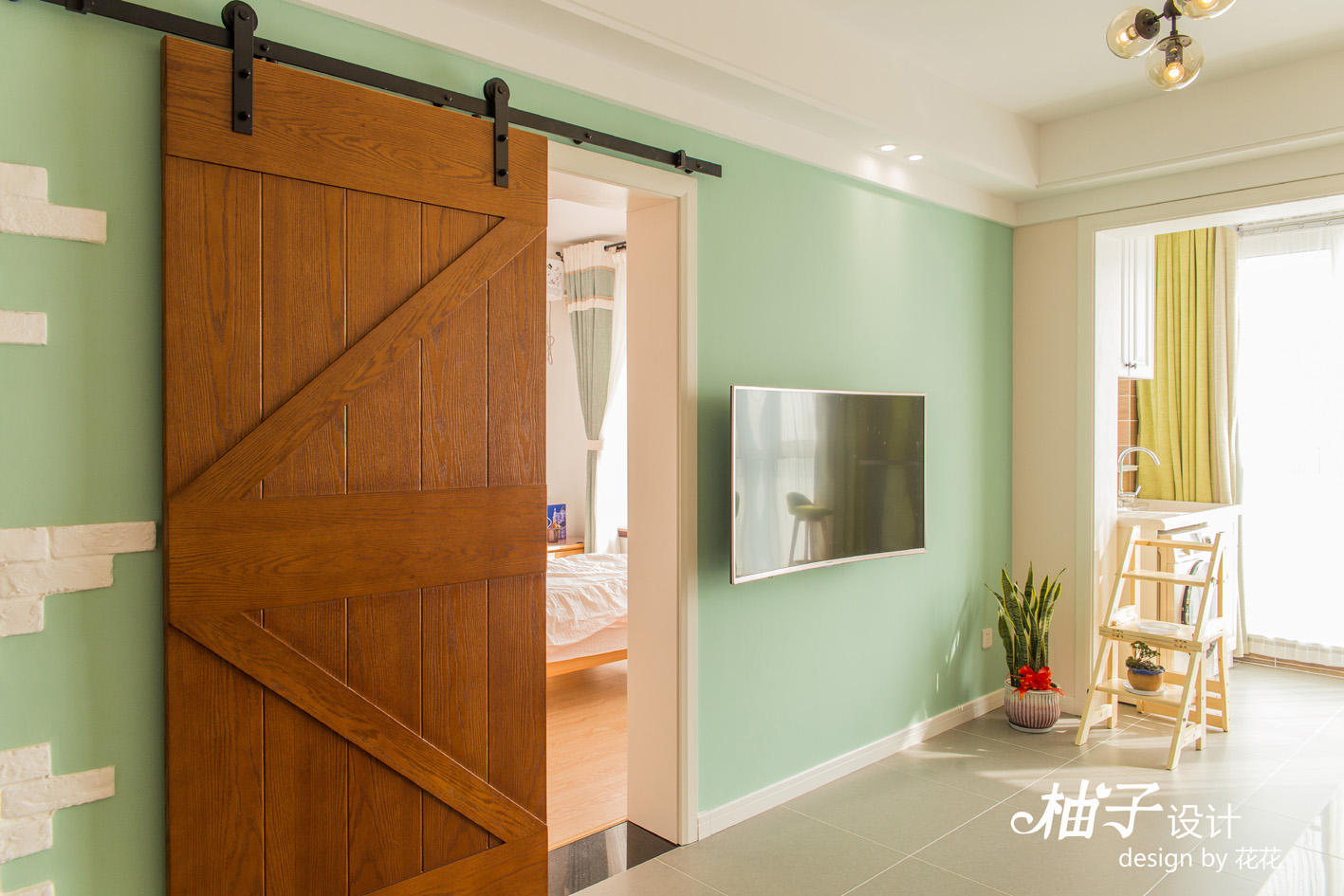 柚子空间设计--苏龙苑90平--马卡龙遇见你                     -10