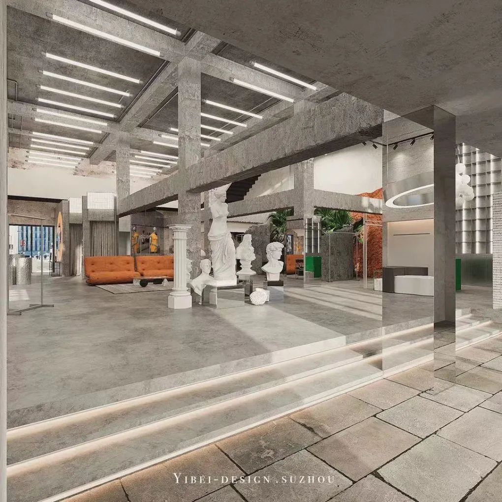 工业风混搭中古商业空间设计丨中国苏州丨一贝设计-7