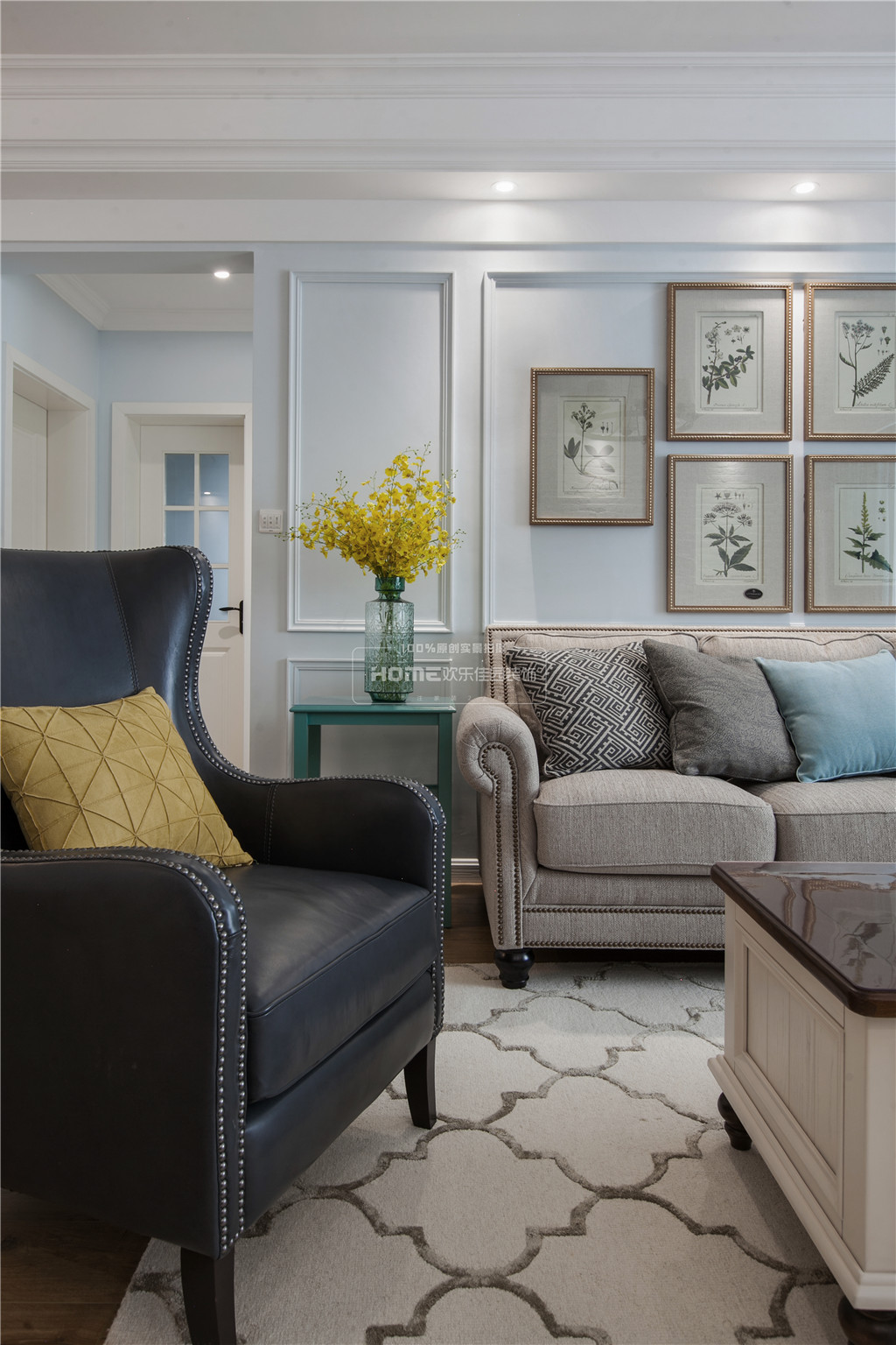 昆明红星紫郡现代美式家居设计-16