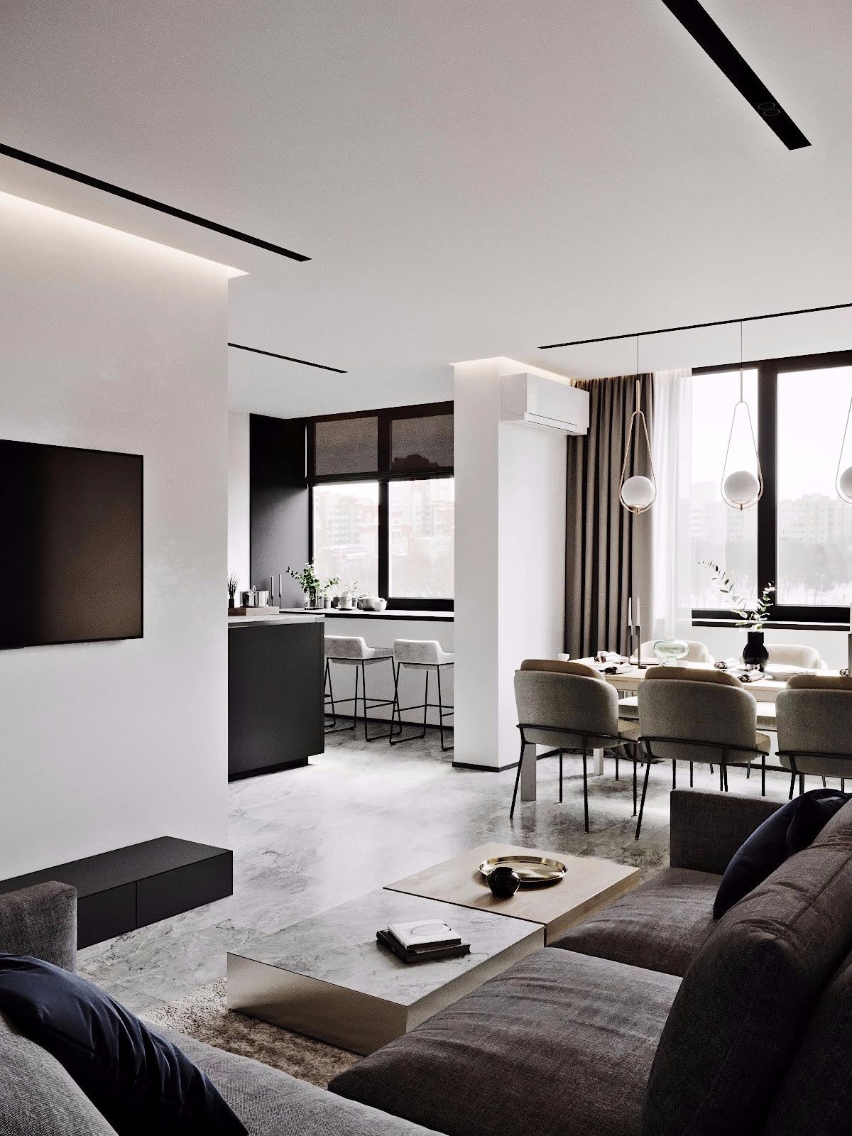 106㎡高级灰设计丨简直不要太爽-5