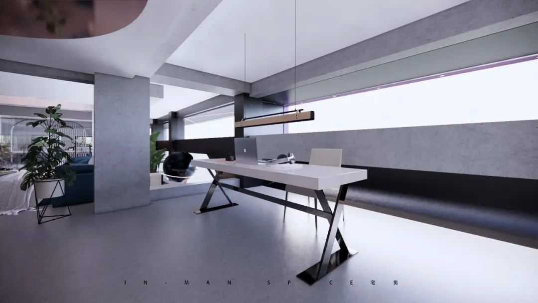 内江宅男办公室 | 现代演绎,极简共融-58