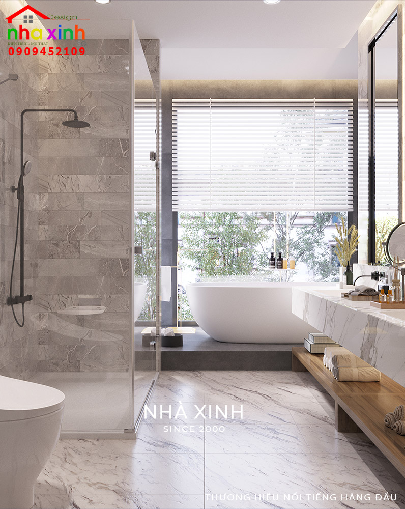 现代3层7·10m别墅设计方案丨越南丨Nhà Xinh（未明确对应中文,暂用原文）-46